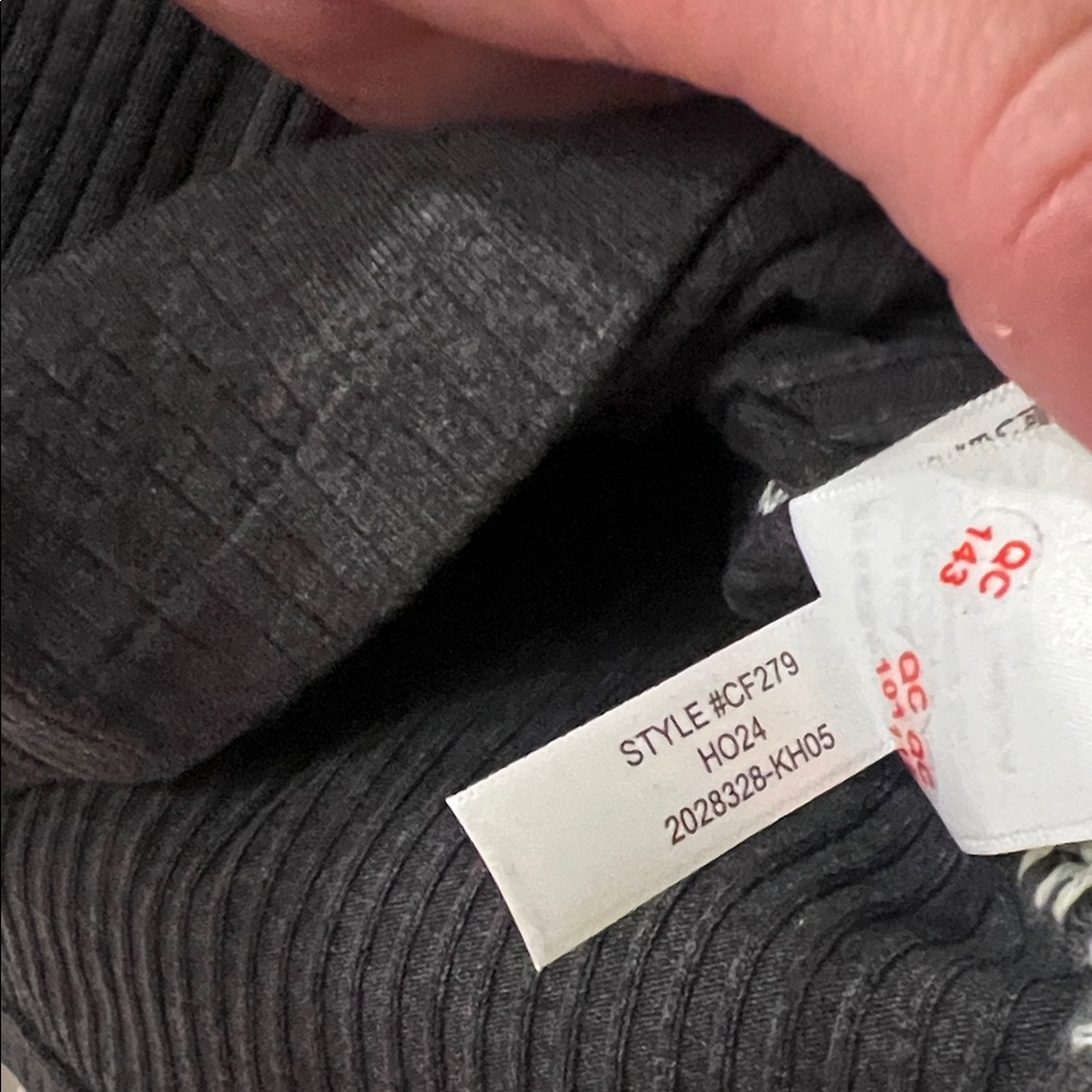J. Crew Grey Long Sleeve Mockneck Top with White Stitching - Picture 4 of 4